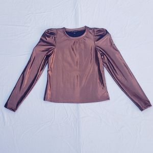 I.N.C Bronze Long Sleeve Top